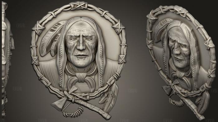 American indian stl model for CNC
